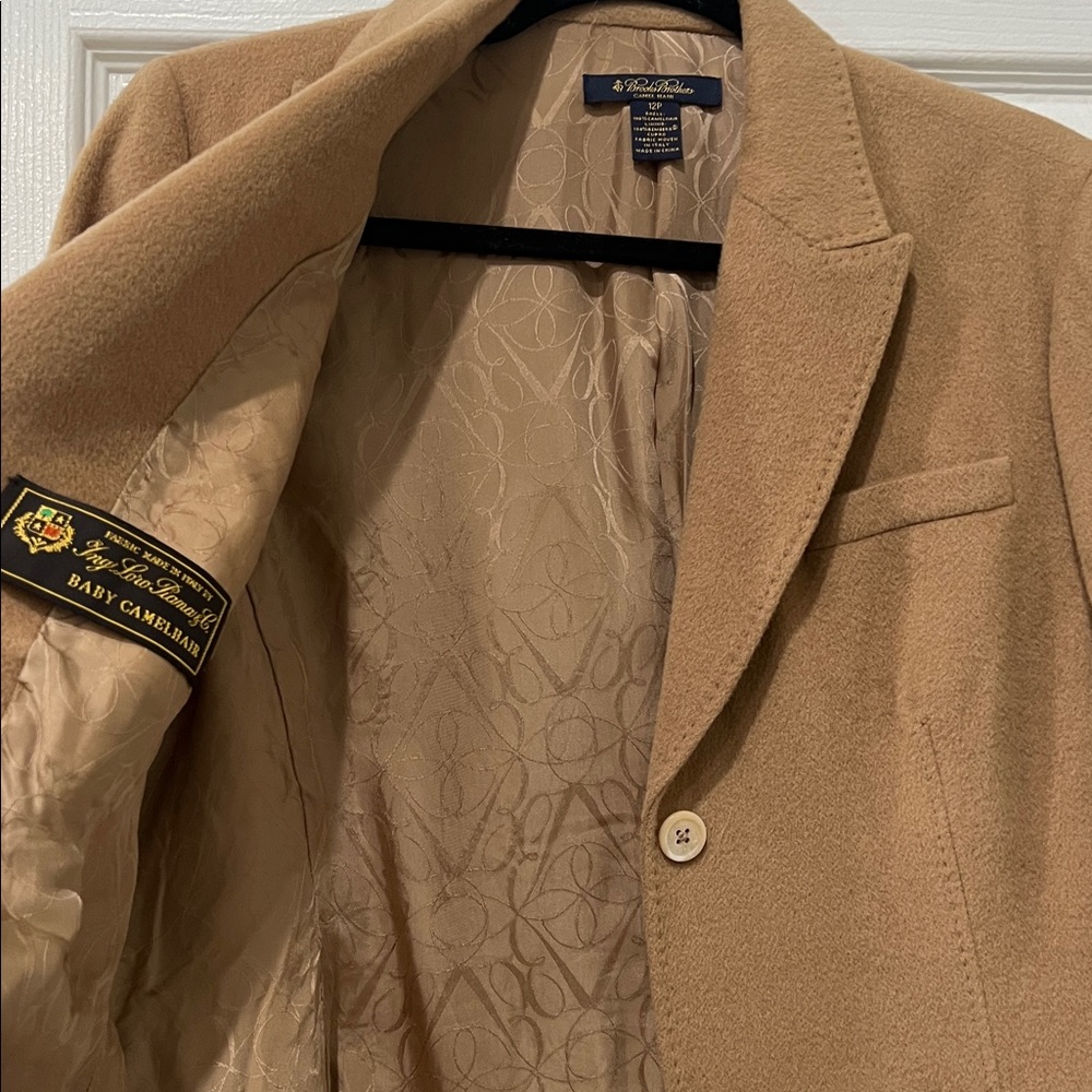 Brooks Brothers BabyCamel Hair Women's Blazer
Size 12
Fabric woven in Italy - Picture 10 of 14